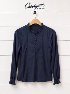 💙 CHEVIGNON – Victorian-Inspired Blouse – Size S